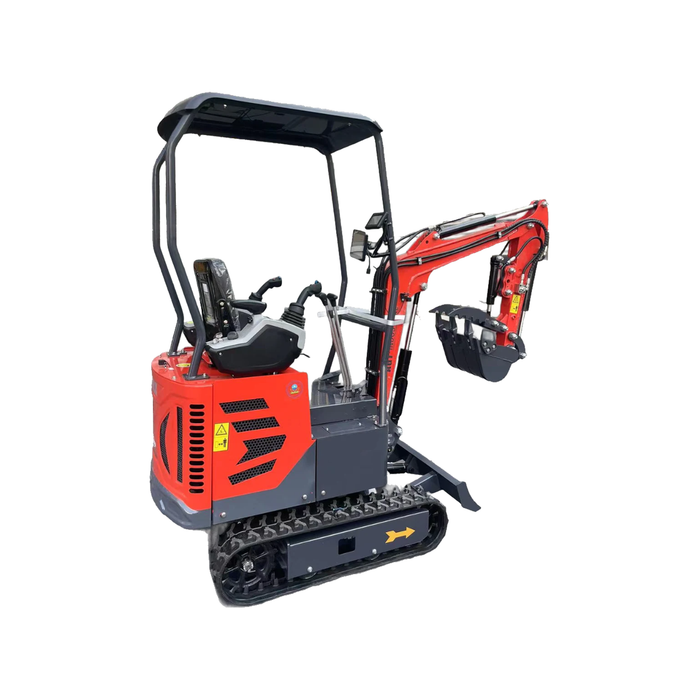 1 Ton, Upgraded Mini Excavator w/ Pilot Control Swing Boom & Hydraulic Thumb & Features | AGT-DM12X-PLUS