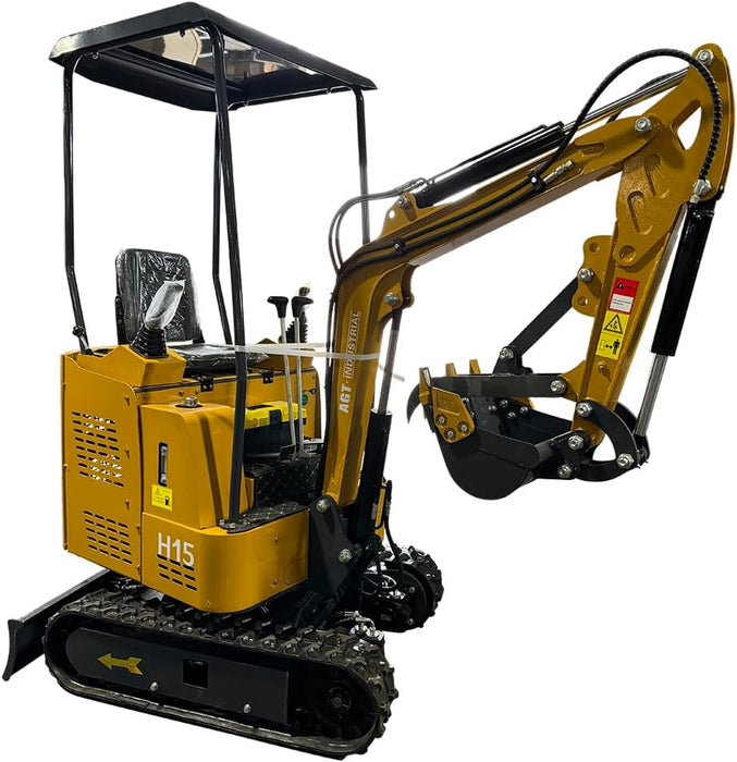 1.5 ton, 13.5HP RATO Mini Excavator w/ pilot control system | AGT-H15