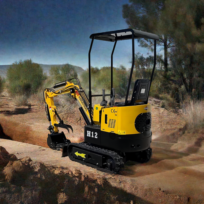 1 TON 13.5HP GAS B&S Engine Mini Compact Excavator | AGT H12